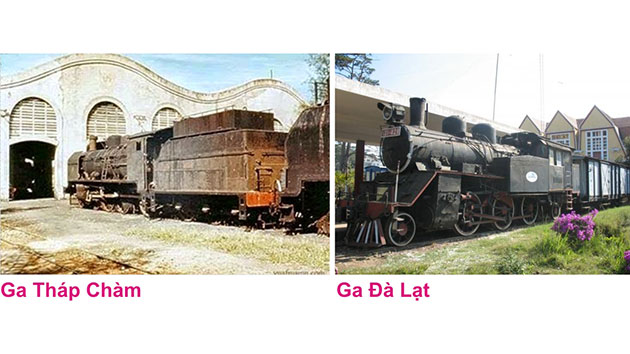 Tàu hỏa vận hành trên tuyến Đà Lạt - Tháp Chàm năm 1940